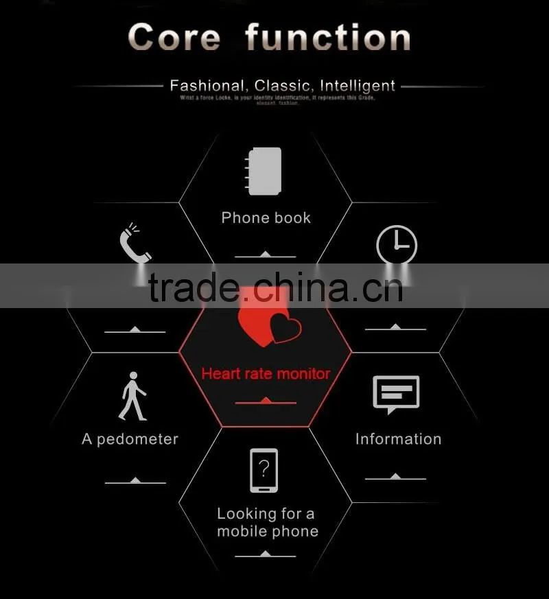 2016 New model touch screen smart watch for IOS can received messages form your mobile phone