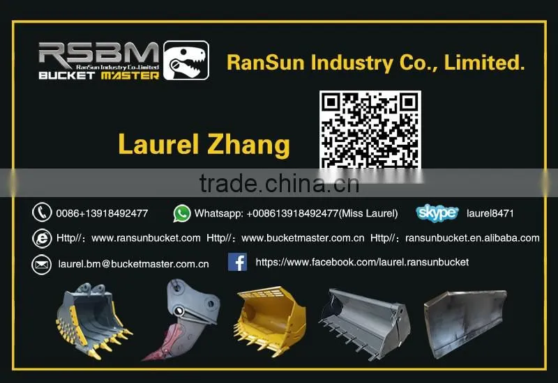 High Quality wear assistance HARDOX500 NM400 excavator bucket for 1-80t excavator