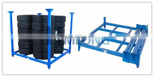 Warehouse storage steel tire pallet rack