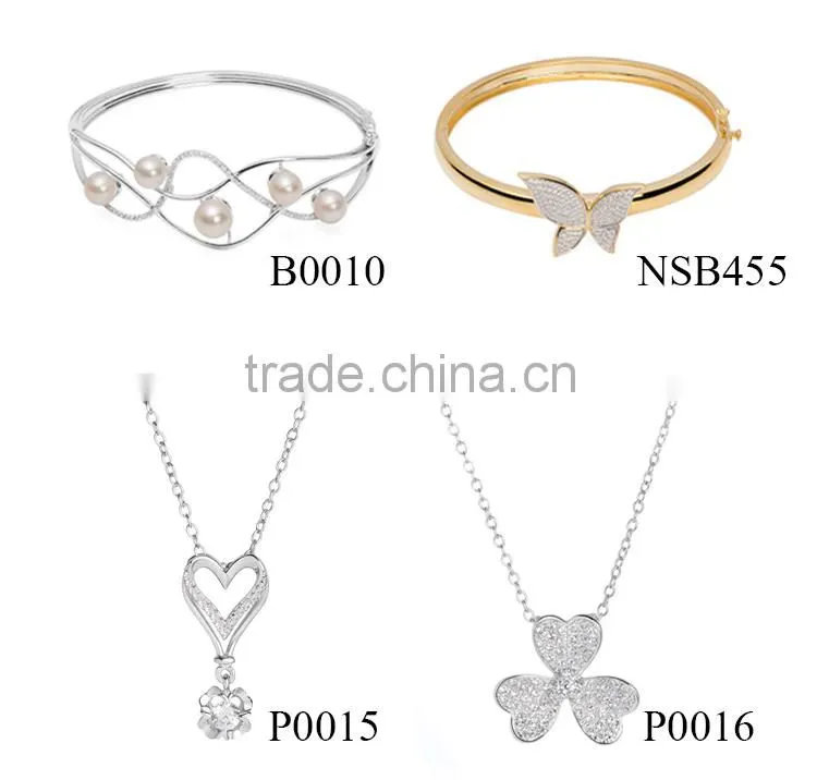 Hot Sell New goods 925 sterling silver crystal earring cuffs