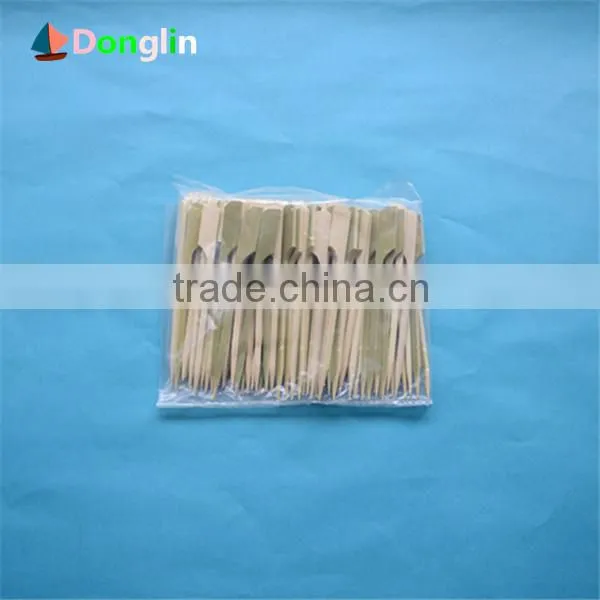 Green natural 12cm bamboo teppo skewer with skin