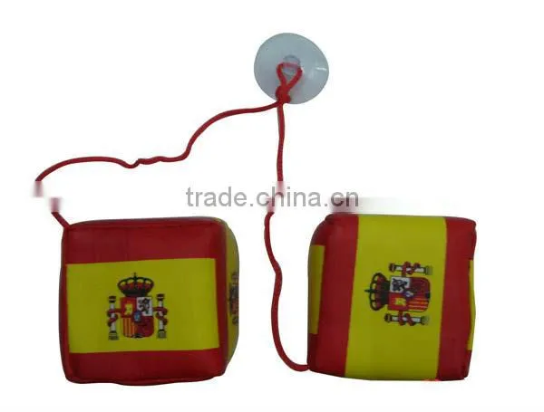 fabric dice car hanger,fabric USA flag dice, promotional gift country falg souvenirs for sport fans