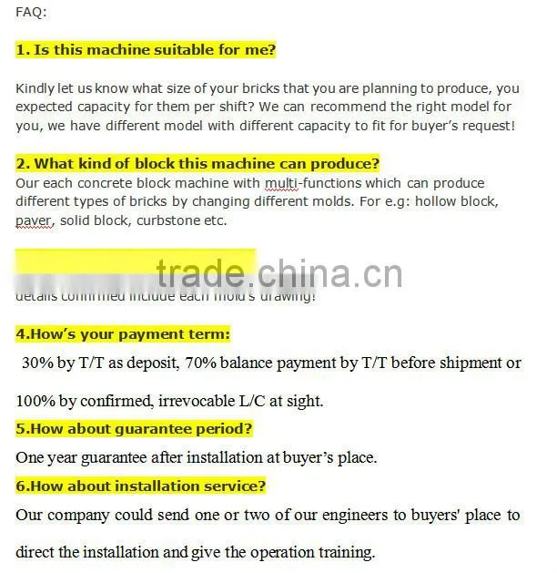 High capacity fully automatic QT8-15 hollow brick making machine