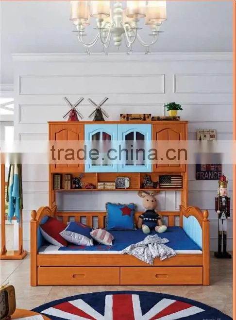hot sale bedroom furniture solid wood kids bunk bed k2201-2203