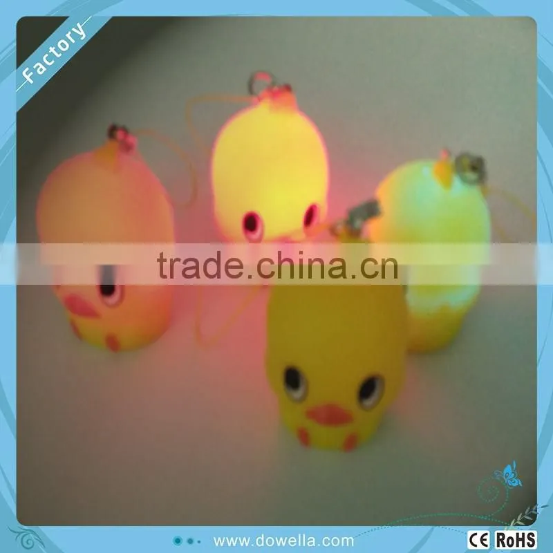 Custom light up yellow duck toy manufacturer key chain