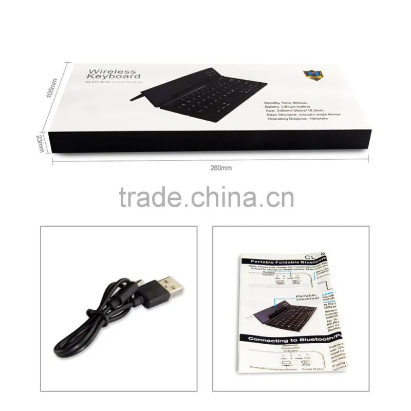 Universal Portable Foldable Wireless Bluetooth Keyboard