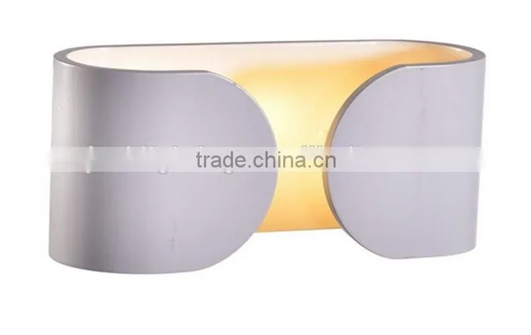 7W Aluminum Material indoor hotel decorative led source modern wall lamp