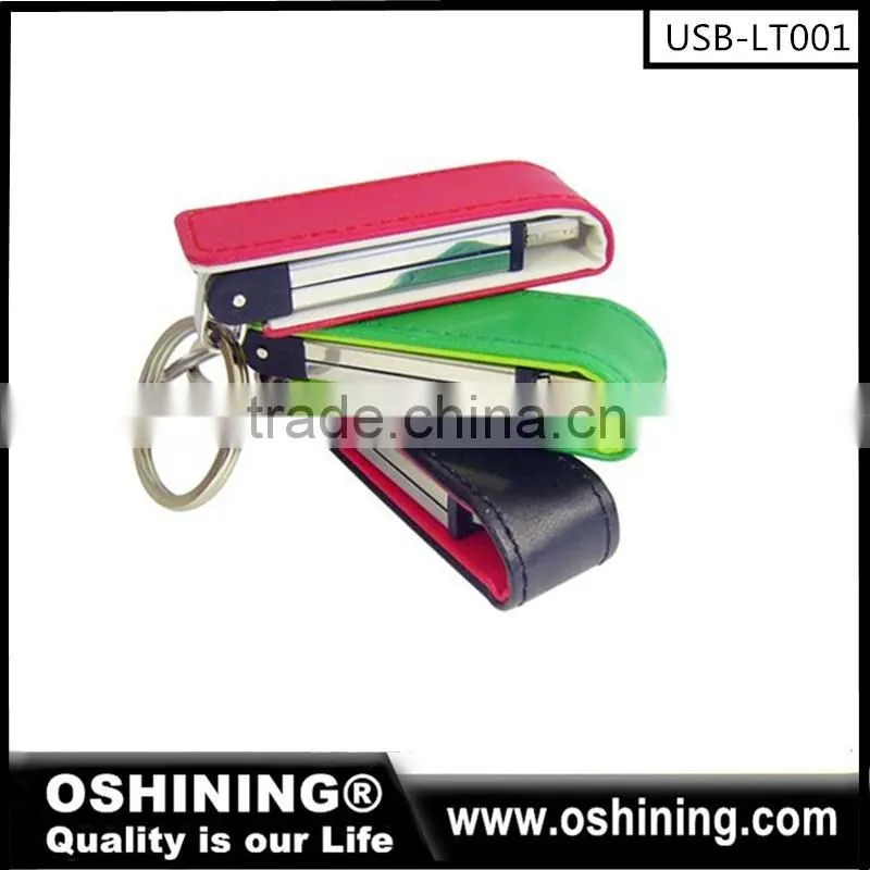 Promotional high quality leather usb for gift