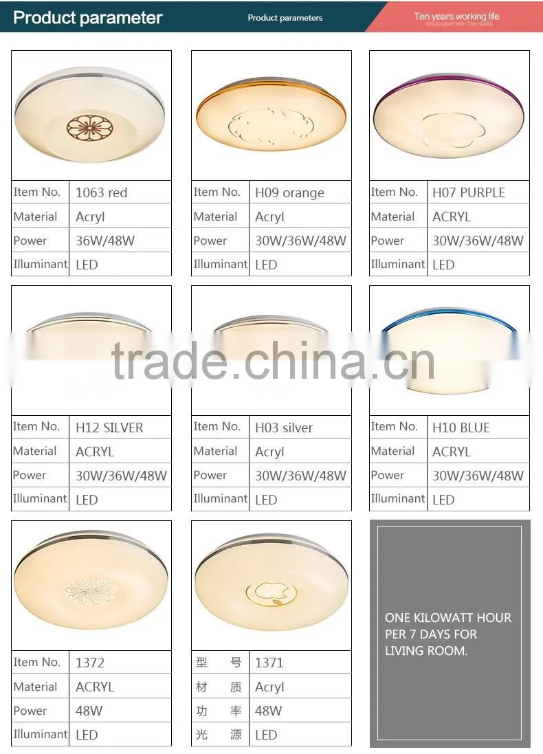 48 Round Acrylic surface mounted Led Ceiling lamp