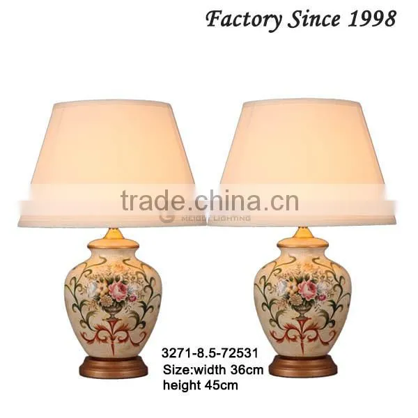 bedside lamps in ceramic and polyresin base