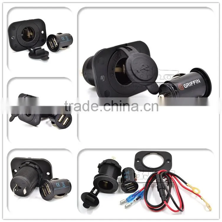 BJ-UPS-006 Customized CE Certification Universal Black Motorbike Single Hole Motorcycle USB Power Supply