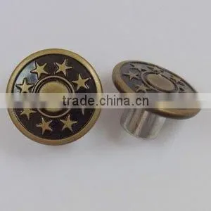 15mm 8-star plastic inner jeans button