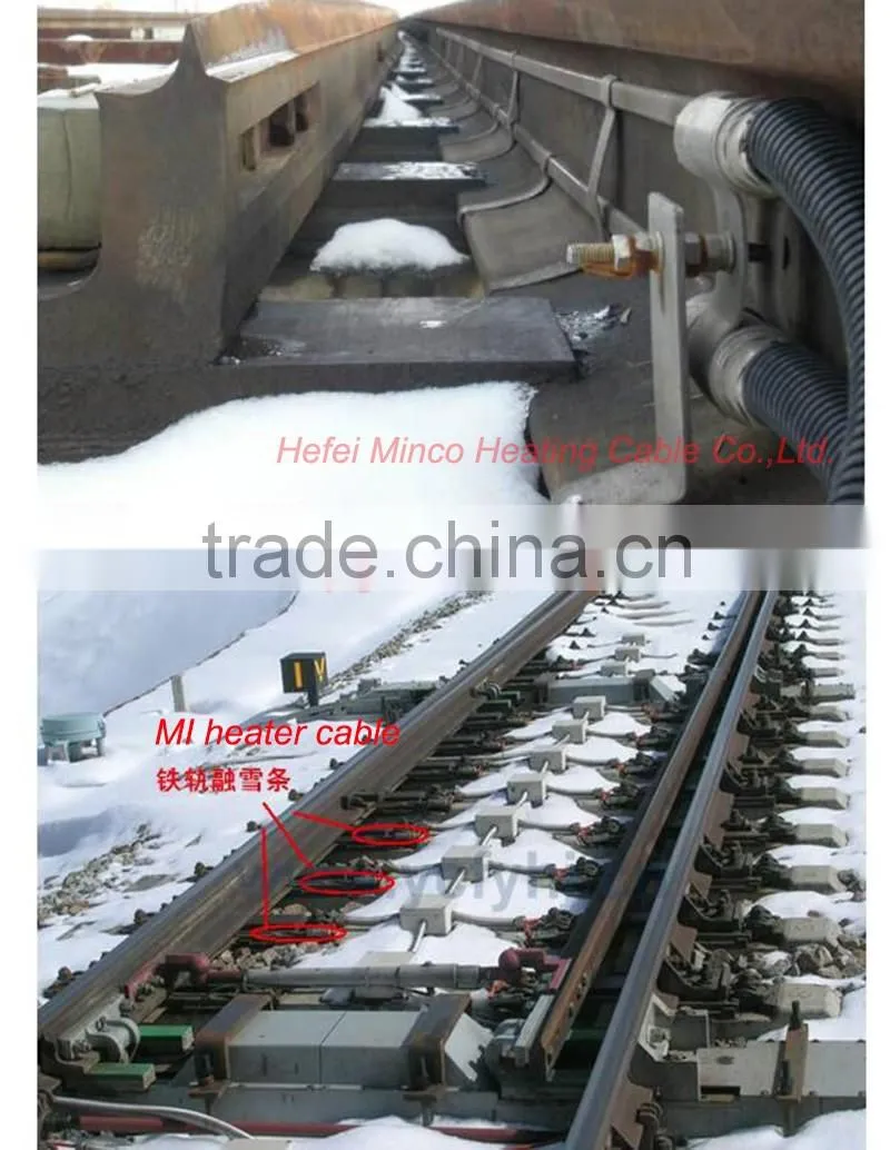 Railway Switch Snow Melting MI Heater Cable