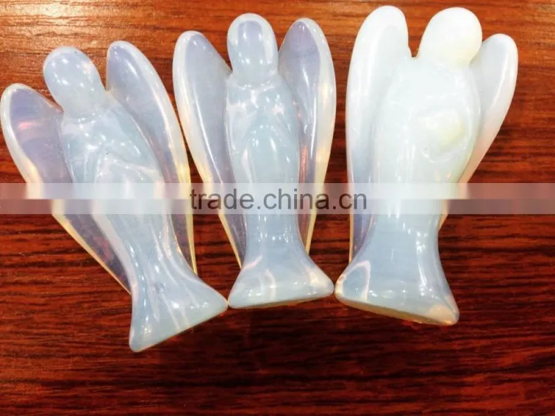 Many sizes with Natural hand Carved Opalite Angels