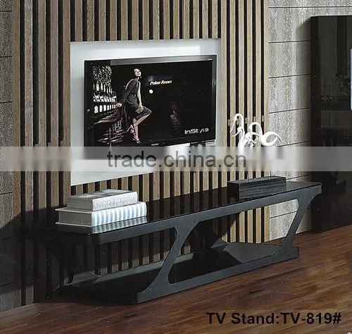 Unique black tempered glass top TV Stand(TV-819#)