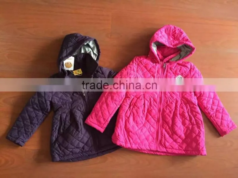2015 fashion girl's jacket with hood colorful jacket for kids