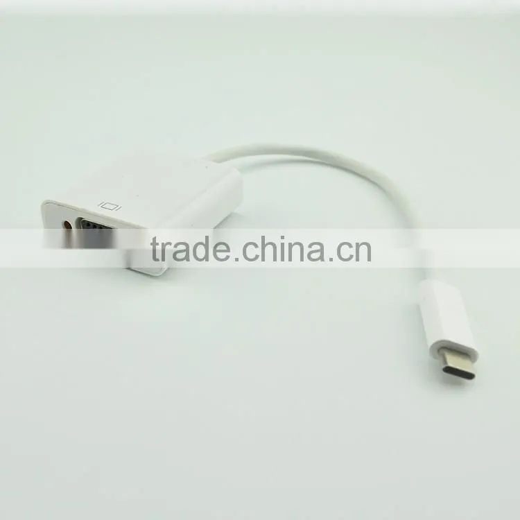 Manufacture M/F data cable usb 3.1 c type to VGA for laptop