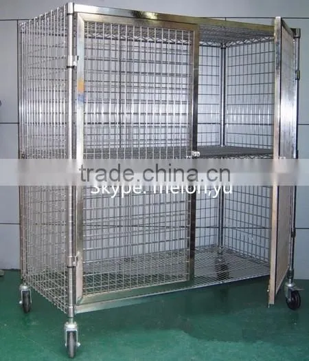 Chrome Security Cage Cart for SMT components