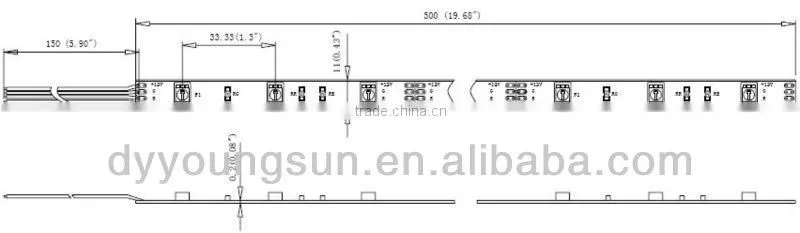 lighting decoration full color available 12volt led strip 5050