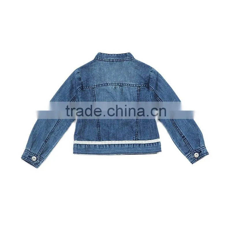 Lace denim kids jacket
