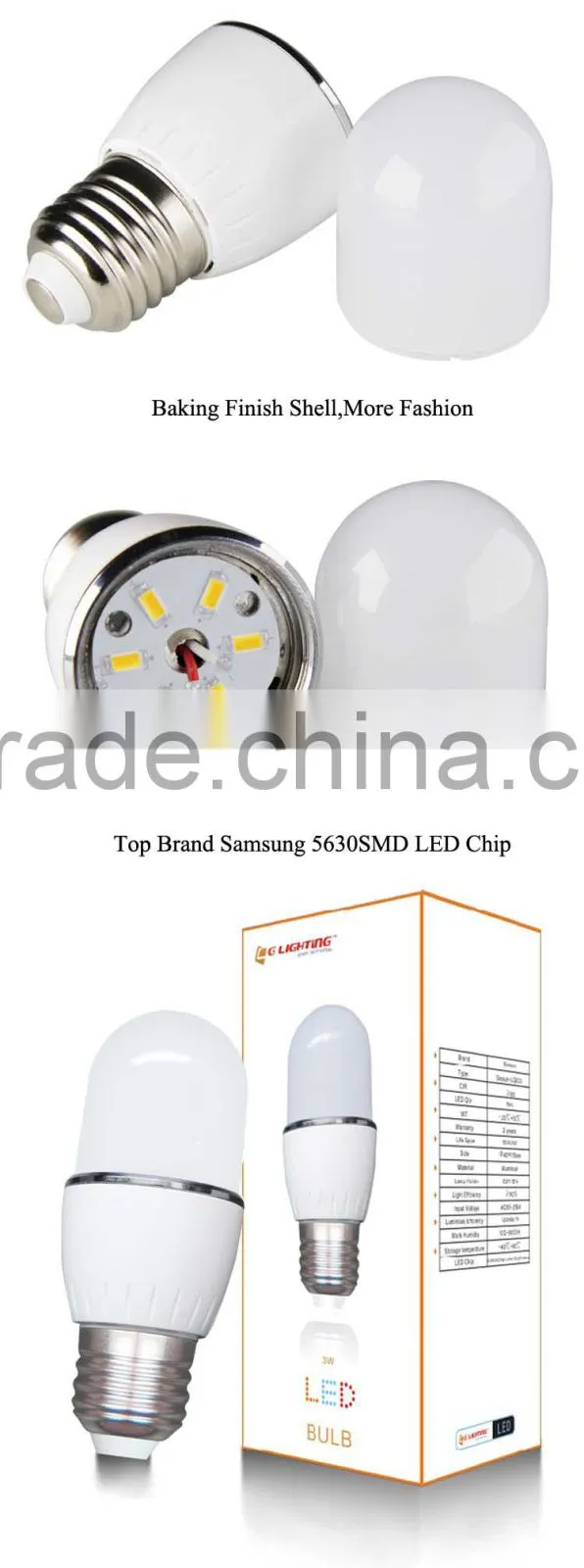 Special Design Samsung 5630 LED Bulb,Siosun-LGB02-3W