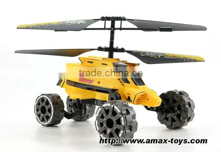 rm-277922 Aerocar 3in1 Flying/Running/Shooting 3.5CH Infrared RC Helicopter Gyro
