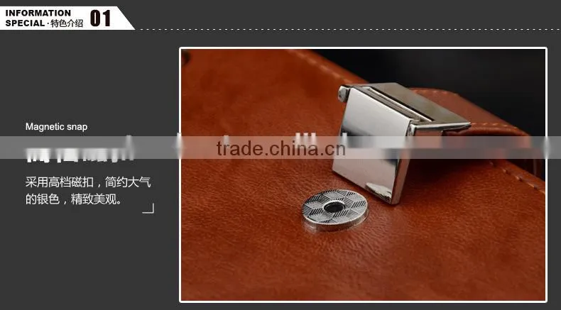 Luxury leather cover note book for business , waterproof notepad
