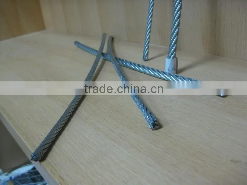3mm 304 PVC Coated Stainless steel wire rope / steel cable