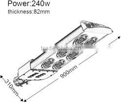 2015 IP65 waterproof led street light housing