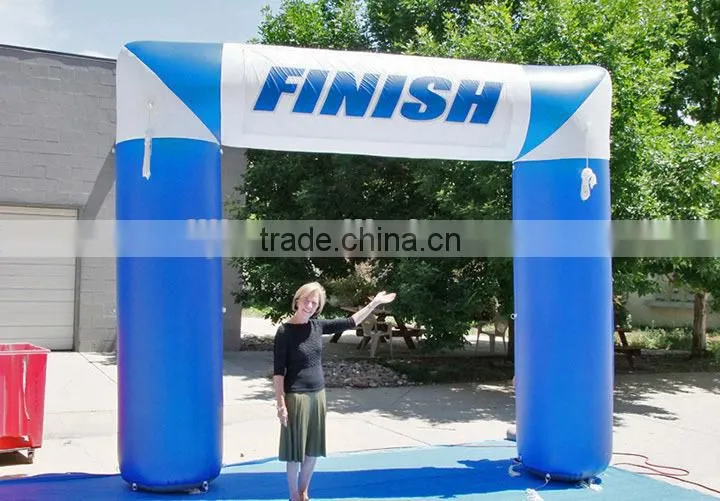 Blue-Advertising PVC Finish Line Inflatable Arch/Archway/Arch door Factory direct sales