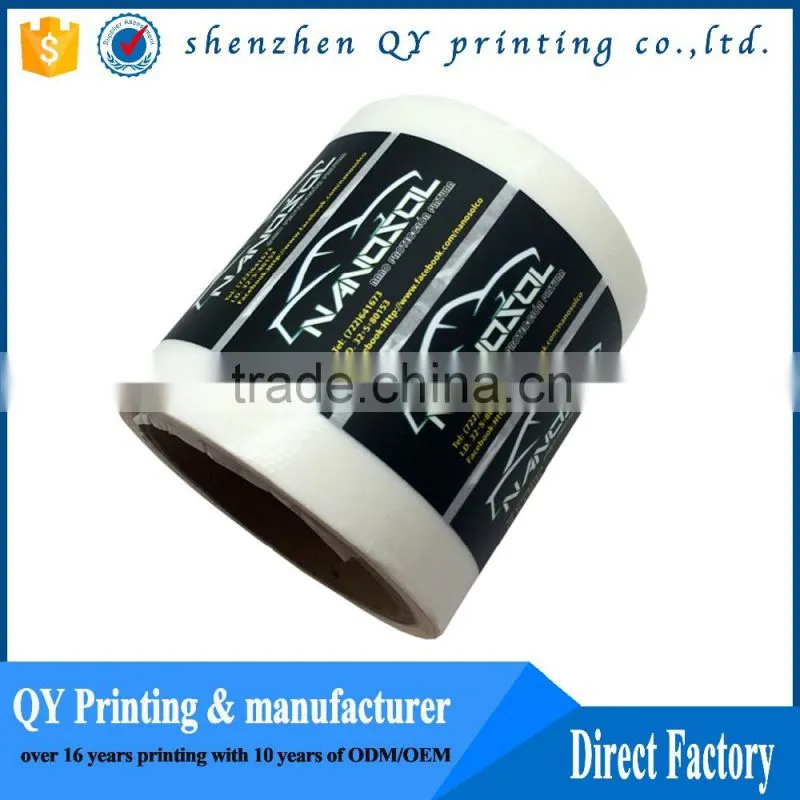 OEM printed permanent adhesive labels,matt laminated permanent paper sticker