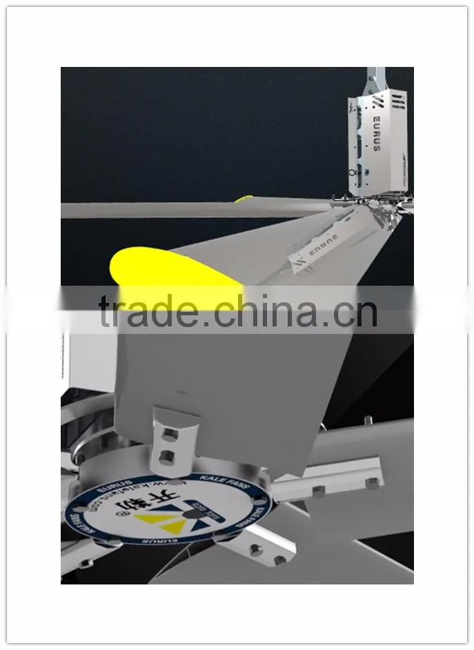 Shanghai Kale Fan 24FT(7.3M) HVLS 5 magnalium blades large hvls fan for industrial cover big area