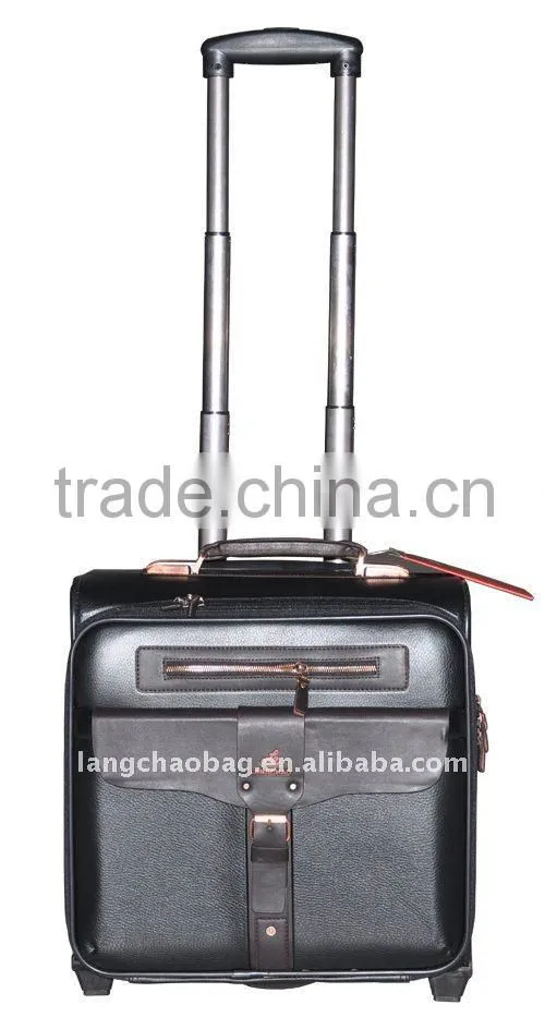 Small Size Leather Laptop suitcase,PU Leather Luggage