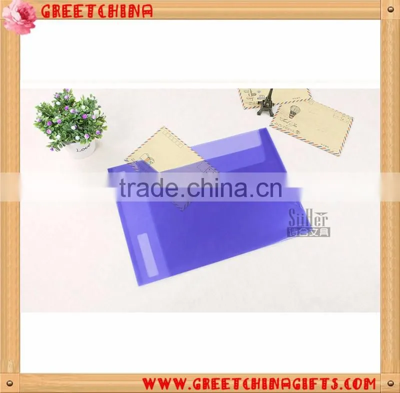 Promotional A4 Transparent Plastic Folder Documents Envelope Waterproof Bag