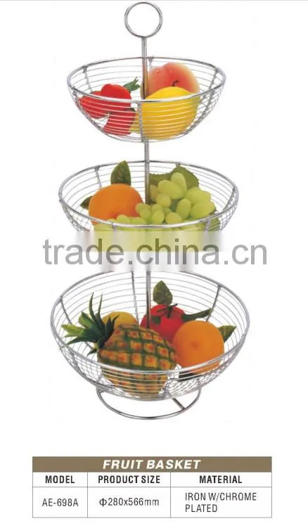 Round-Shaped metal wire fruit basket