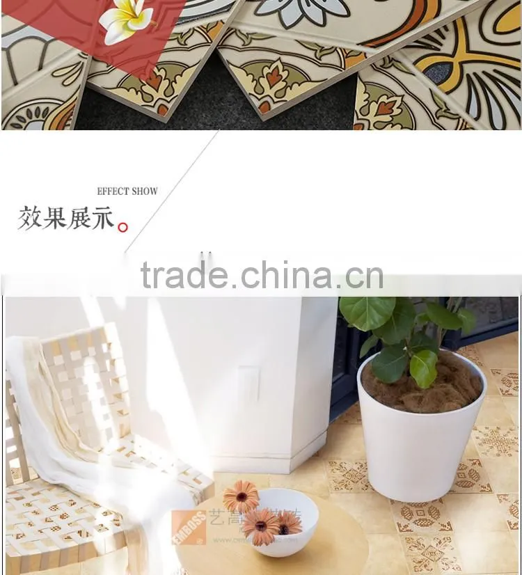 customized 200x200mm kitchen tile porcelain rustic glazed wall floor tile