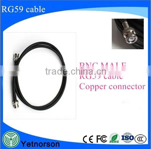 BNC RG59 male to male cable assembly, OEM and Higher quality
