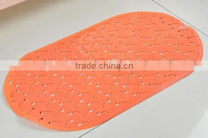 cute foots pattern and safty with suction cups pvc bath mat