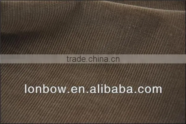 Wholesale cotton blend lycra coffee color 14 wales corduroy fabric for jacket and pants