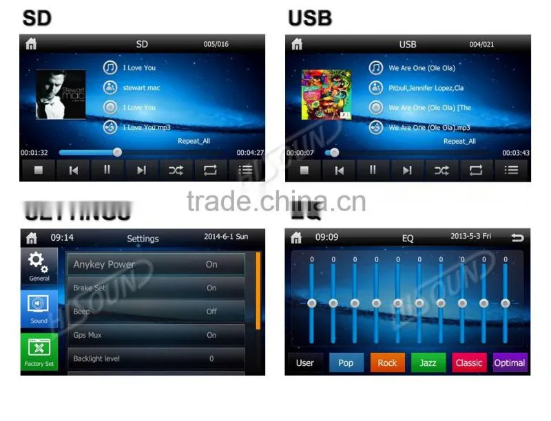 DVD/VCD/MPEG4 Player car audio video navigation systems