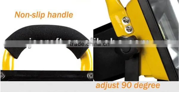 Warranty 2 year IP65 Epistar 10w 8.4V emergency camping light rechargeable led floodlight