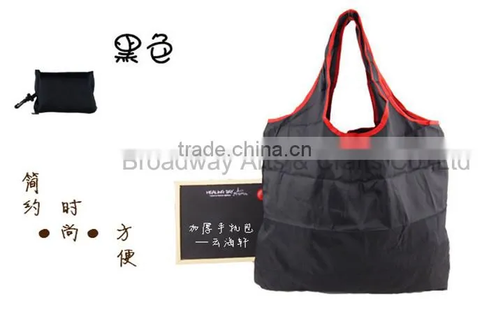 Foldable polyester tote shopping bag