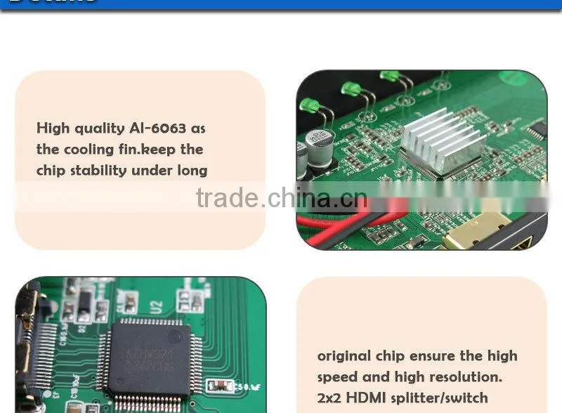 Vision high speed gold plated 1080p 2x2 HDMI switch splitter
