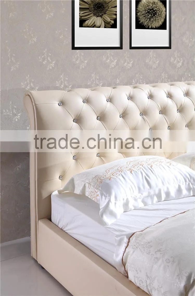 Lift Up Storage Bed With Leather Upholstered YD03