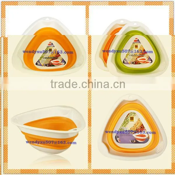 Triangle shaped retractable screen/folding screen/basket/rice washing sieve