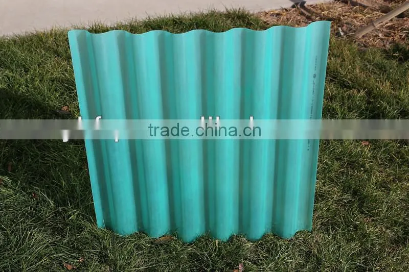 4mm frp blue corrugated sheet for industrial used
