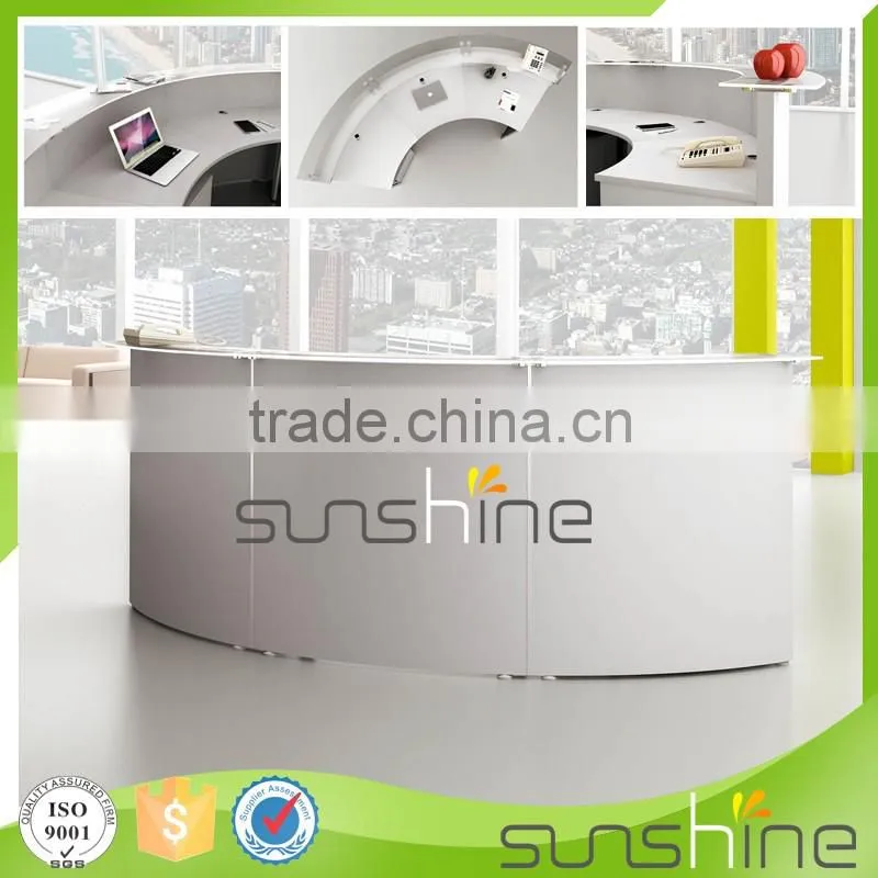 JB-RCT04 Sunshine Furniture Factory Manufacture Office Use Furniture Particle Board Small Reception Desk