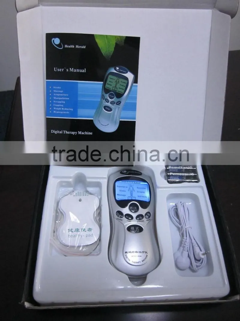 Digital therapy acupuncture massage machine with blue backlight display