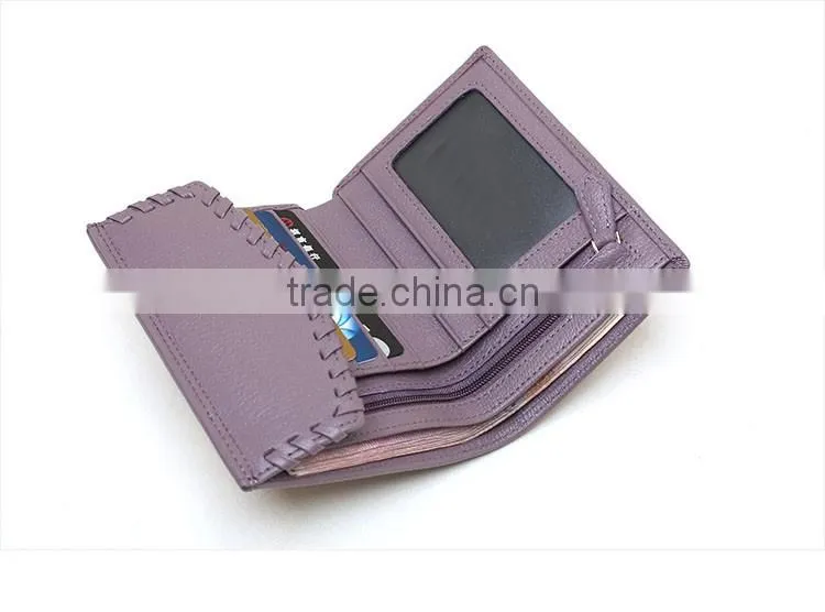 Leather weaving design women best felt wallet