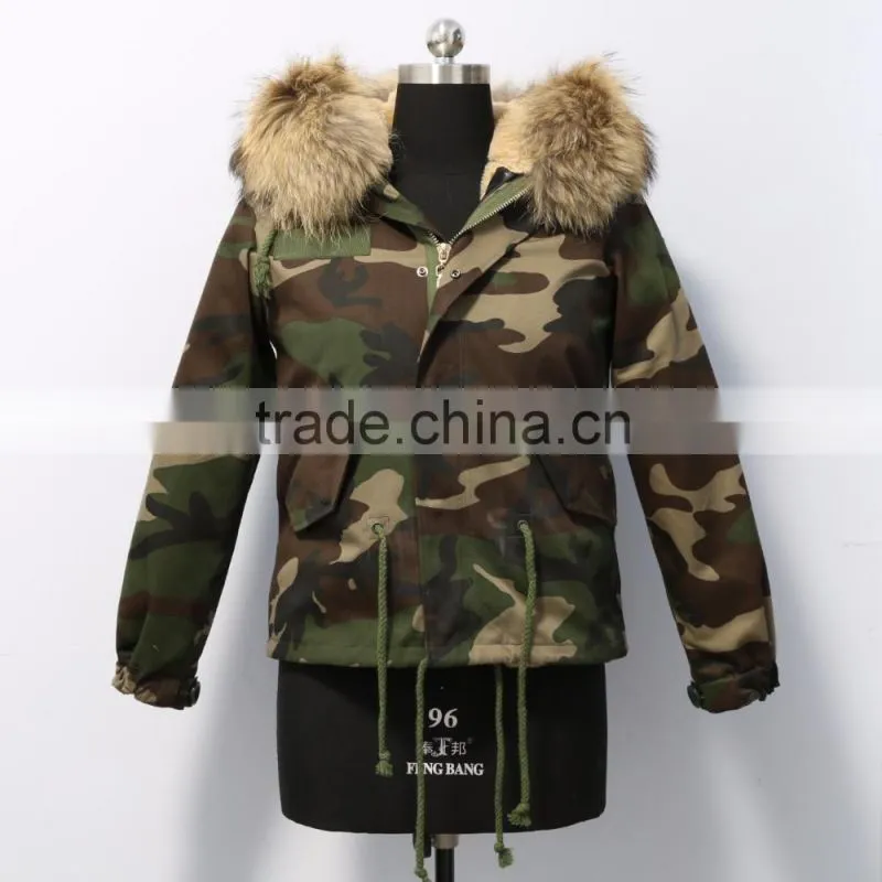 hot selling parka jacket with fox fur collar